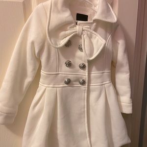 White Childs dressy pea coat